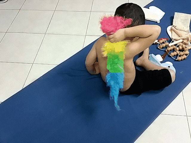 תרגול ויסות חושי בעזרת חוש המגע 1ה